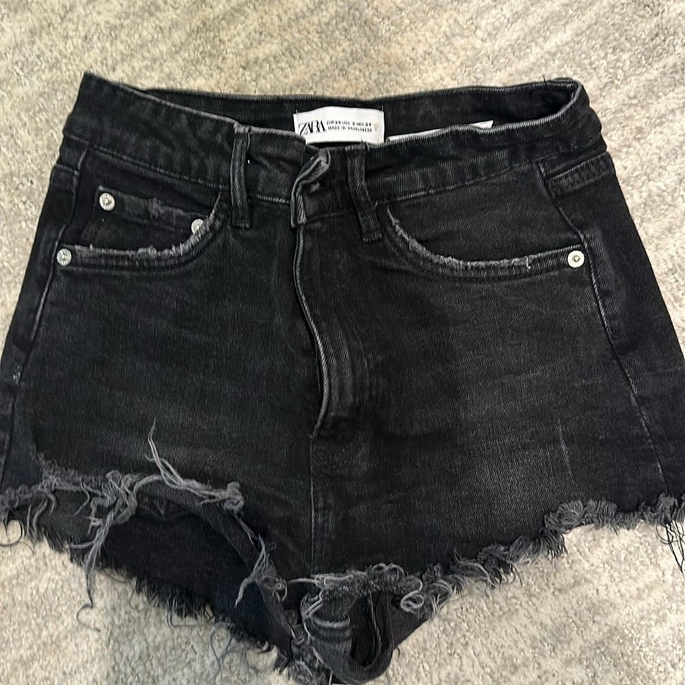 Zara black Jean shorts size 2